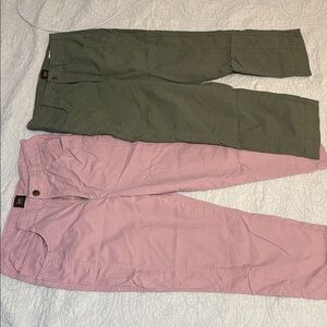 Lee Olive Green & Mauve Pink capris.